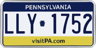 PA license plate LLY1752
