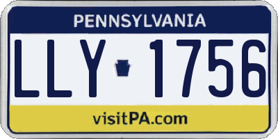 PA license plate LLY1756