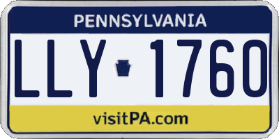 PA license plate LLY1760