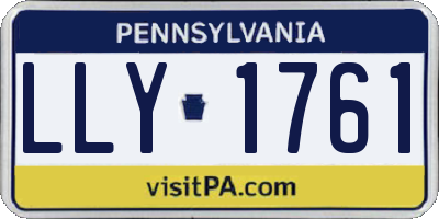 PA license plate LLY1761