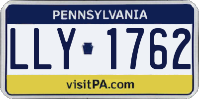 PA license plate LLY1762