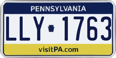 PA license plate LLY1763