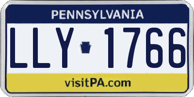 PA license plate LLY1766