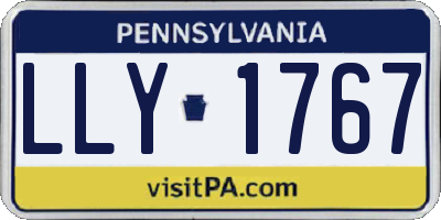 PA license plate LLY1767