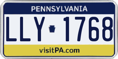 PA license plate LLY1768