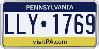 PA license plate LLY1769
