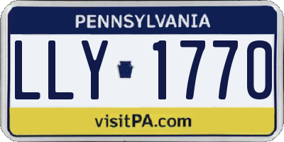 PA license plate LLY1770
