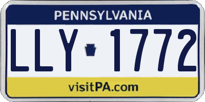 PA license plate LLY1772