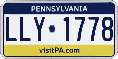 PA license plate LLY1778