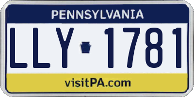 PA license plate LLY1781