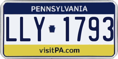PA license plate LLY1793