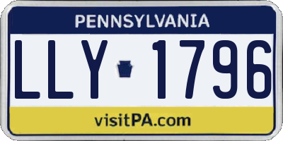 PA license plate LLY1796