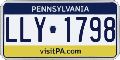 PA license plate LLY1798