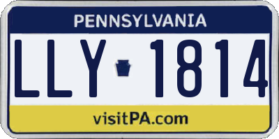PA license plate LLY1814
