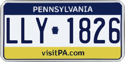 PA license plate LLY1826
