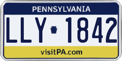 PA license plate LLY1842