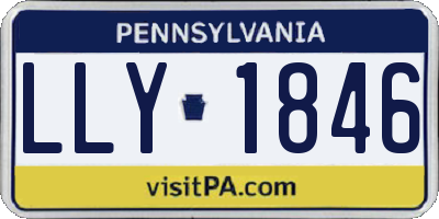 PA license plate LLY1846