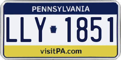 PA license plate LLY1851