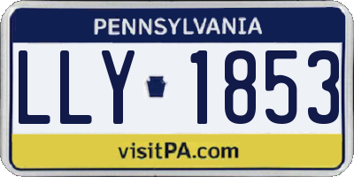 PA license plate LLY1853