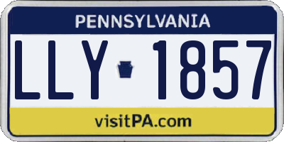 PA license plate LLY1857
