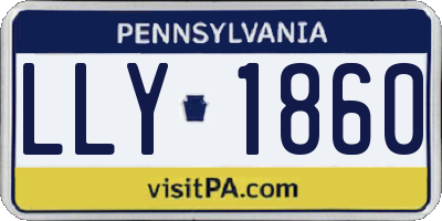 PA license plate LLY1860
