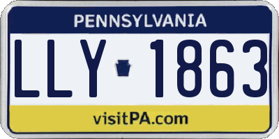 PA license plate LLY1863