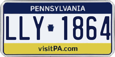 PA license plate LLY1864