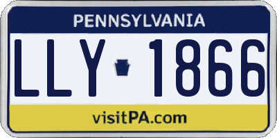 PA license plate LLY1866