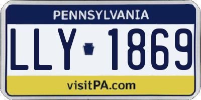 PA license plate LLY1869