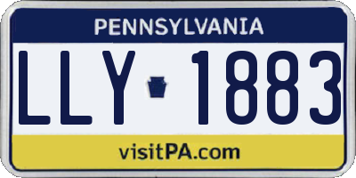 PA license plate LLY1883