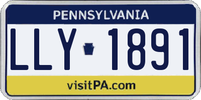 PA license plate LLY1891