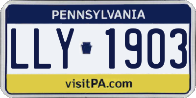 PA license plate LLY1903