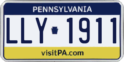 PA license plate LLY1911