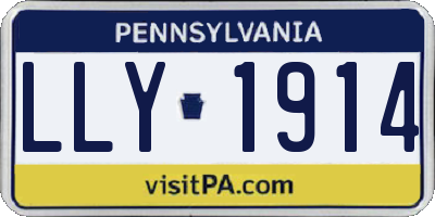 PA license plate LLY1914