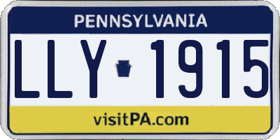 PA license plate LLY1915