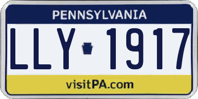 PA license plate LLY1917
