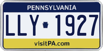 PA license plate LLY1927