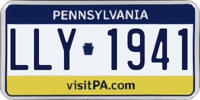 PA license plate LLY1941