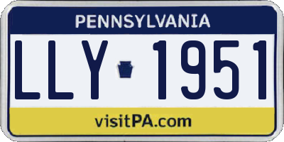 PA license plate LLY1951