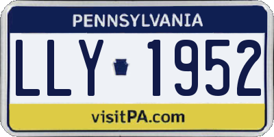 PA license plate LLY1952