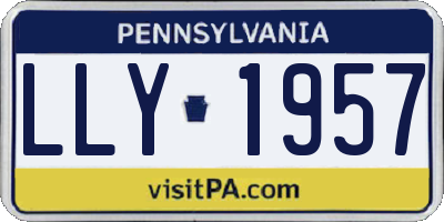 PA license plate LLY1957