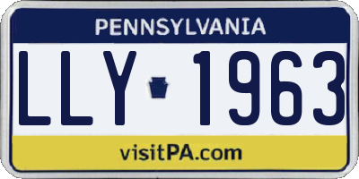 PA license plate LLY1963