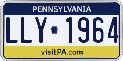 PA license plate LLY1964