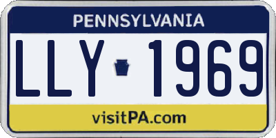 PA license plate LLY1969