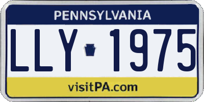 PA license plate LLY1975