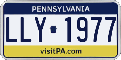 PA license plate LLY1977