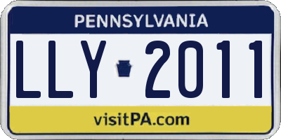 PA license plate LLY2011