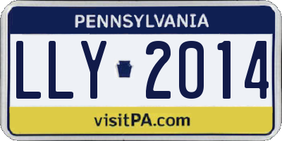 PA license plate LLY2014