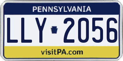 PA license plate LLY2056