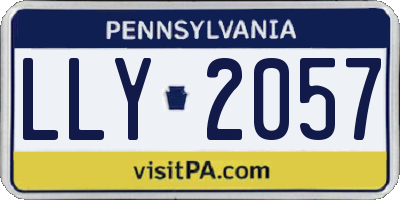 PA license plate LLY2057